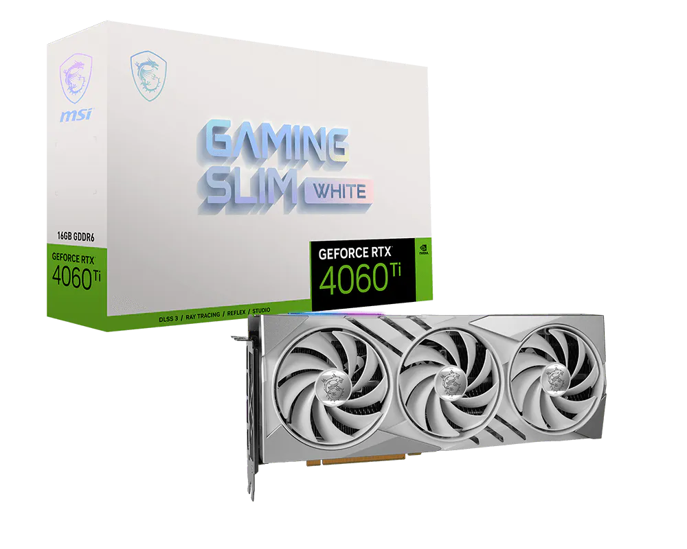 MSI GeForce RTX 4060 Ti GAMING SLIM WHITE 16G